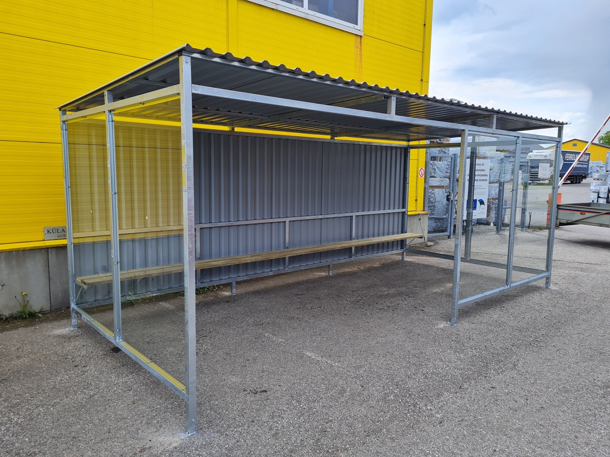 Suur bussiootepaviljon 6×2.4m kaldkatusega