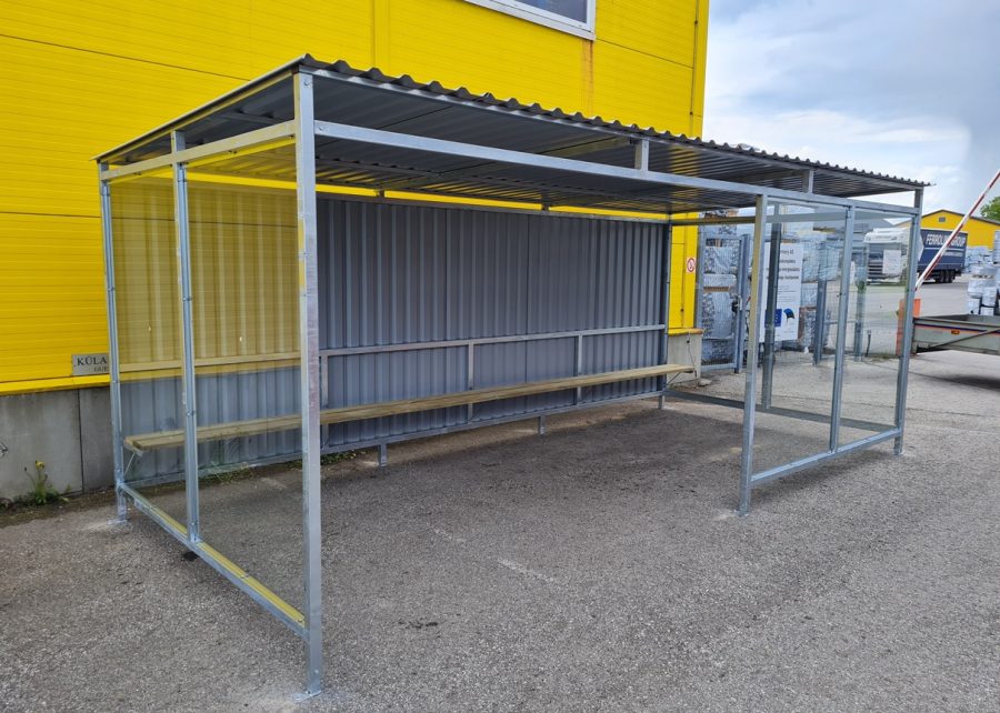 Suure bussiootepaviljon 6x2.4m kaldkatusega
